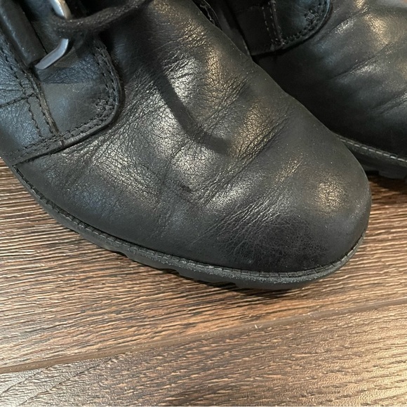 Sorel Cate Lace Up Lug Sole Moto Boots in Black 8.5 - Picture 10 of 13